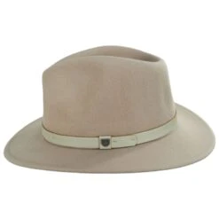 Messer Wool Felt Fedora Hat - Fawn 6 Messer Wool Felt Fedora Hat - Fawn -Novel Accessories 456510