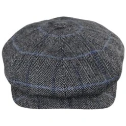 Bailey Foster Herringbone Plaid Wool Earflap Newsboy Cap