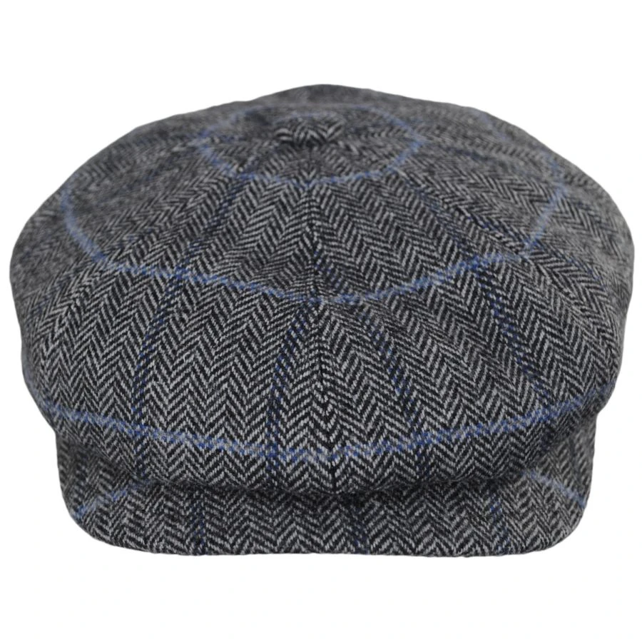 Bailey Foster Herringbone Plaid Wool Earflap Newsboy Cap 3 Bailey Foster Herringbone Plaid Wool Earflap Newsboy Cap