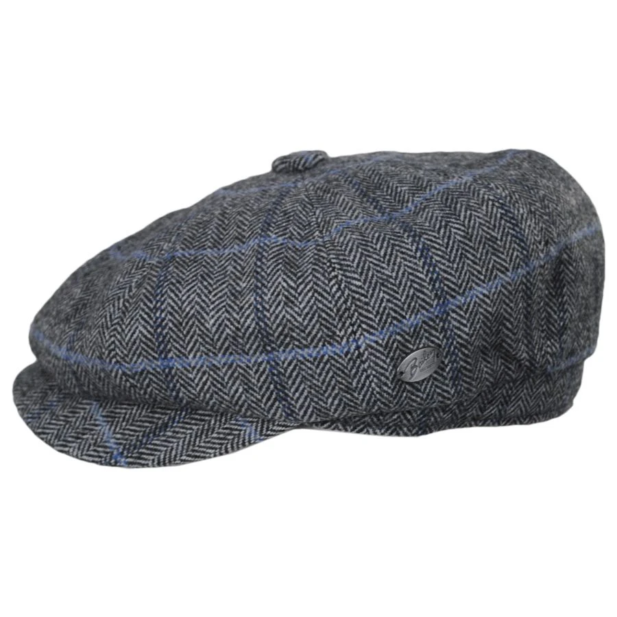 Bailey Foster Herringbone Plaid Wool Earflap Newsboy Cap 4 Bailey Foster Herringbone Plaid Wool Earflap Newsboy Cap - Image 2