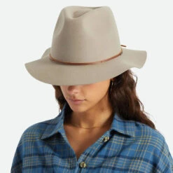 Wesley Wool Felt Floppy Fedora Hat - Tan