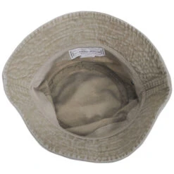 VHS Cotton Bucket Hat - Khaki -Novel Accessories 459137