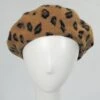 Leopard Knit Wool Blend Beret 1 Leopard Knit Wool Blend Beret -Novel Accessories 459528