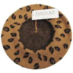 Leopard Knit Wool Blend Beret 7 Leopard Knit Wool Blend Beret -Novel Accessories 459534
