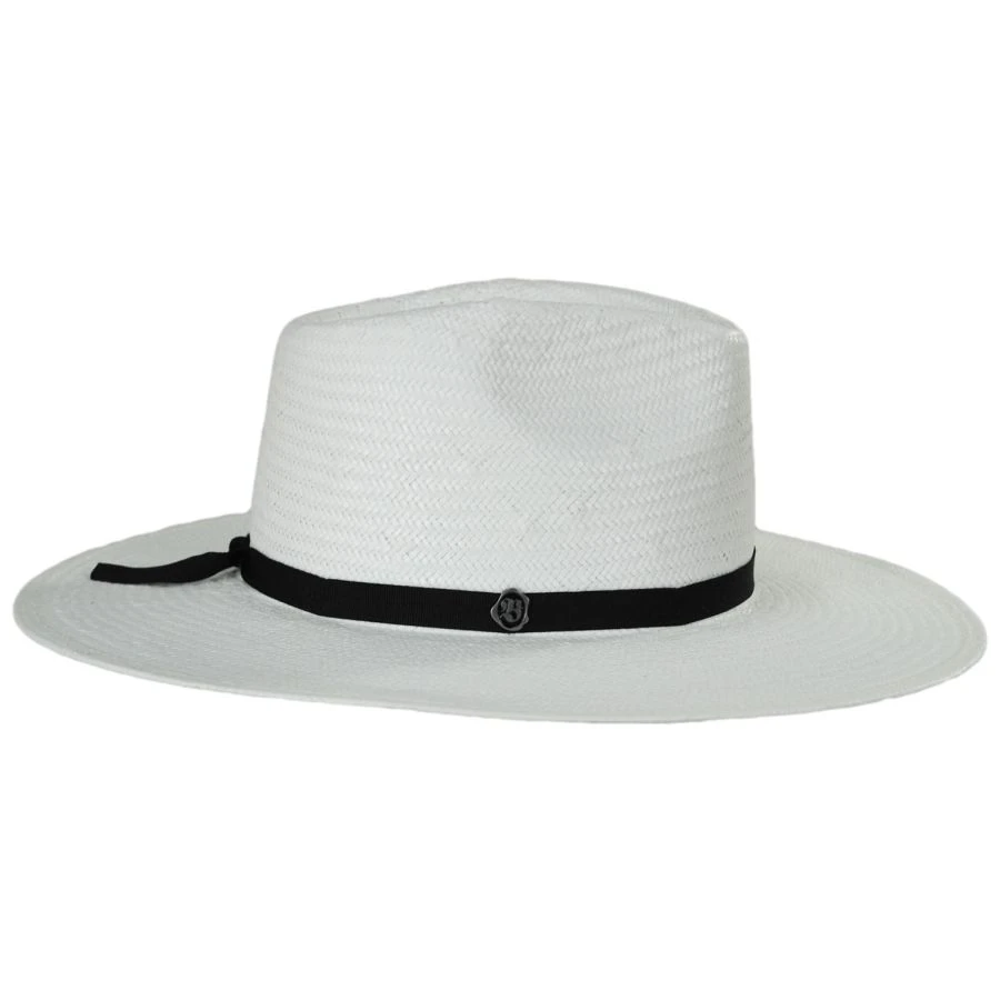 Vintage Couture Fine Line Toyo Straw Fedora Hat 4 Vintage Couture Fine Line Toyo Straw Fedora Hat - Image 2