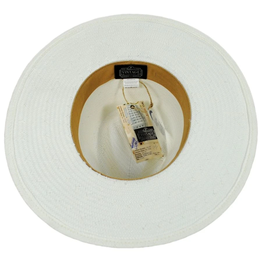 Vintage Couture Fine Line Toyo Straw Fedora Hat 5 Vintage Couture Fine Line Toyo Straw Fedora Hat - Image 3