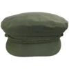 Cotton Twill Fiddler Cap - Olive Green -Novel Accessories 460667