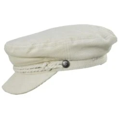 Corduroy Cotton Fiddler Cap - Off White -Novel Accessories 460841