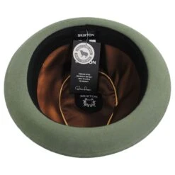 Gain Wool Felt Fedora Hat - Olive Green -Novel Accessories 462140