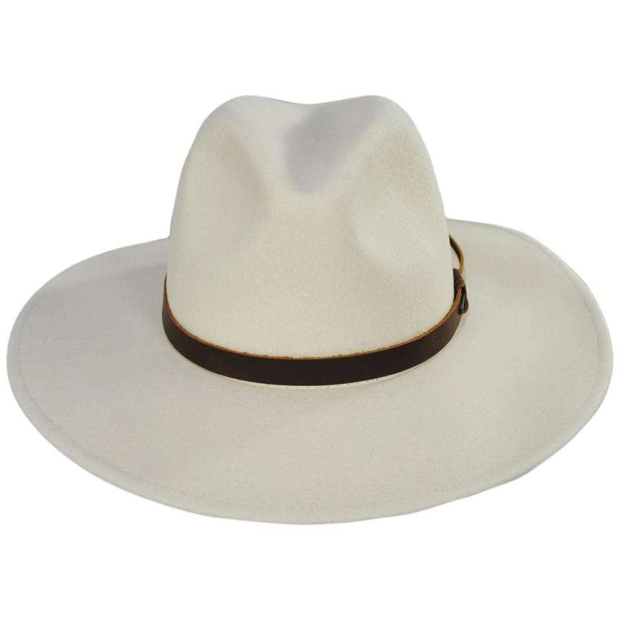 Field Proper Wool Felt Fedora Hat - Off White 3 Field Proper Wool Felt Fedora Hat - Off White