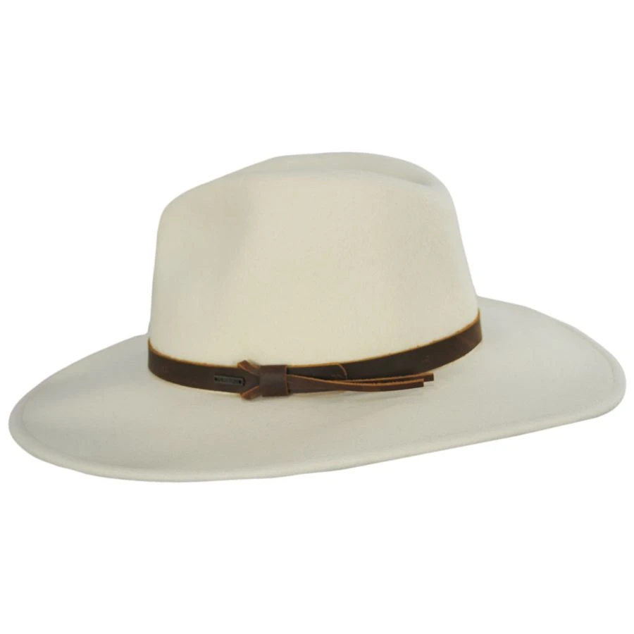 Field Proper Wool Felt Fedora Hat - Off White 4 Field Proper Wool Felt Fedora Hat - Off White - Image 2