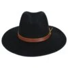 Field Proper Wool Felt Fedora Hat - Black -Novel Accessories 462611
