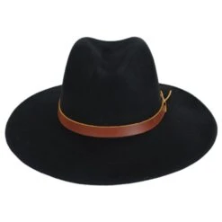 Field Proper Wool Felt Fedora Hat - Black