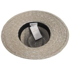 Joanna Petite Brim Wheat Straw Fedora Hat - Sand -Novel Accessories 463296