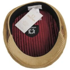 Corduroy Cotton Fiddler's Cap - Brown -Novel Accessories 463736