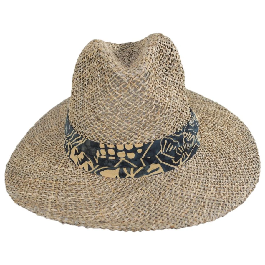 Scala Twisted Seagrass Safari Fedora Hat 3 Scala Twisted Seagrass Safari Fedora Hat