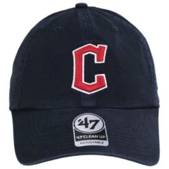 '47 BRAND Cleveland Guardians MLB Clean Up Strapback Baseball Cap Dad Hat