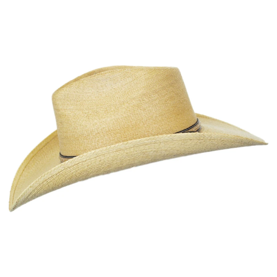 Stetson Sawmill Palm Leaf Straw Western Hat 4 Stetson Sawmill Palm Leaf Straw Western Hat - Image 2
