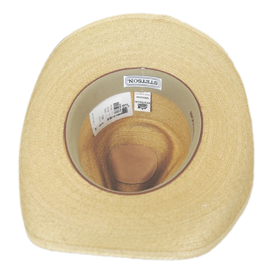 Stetson Sawmill Palm Leaf Straw Western Hat 5 Stetson Sawmill Palm Leaf Straw Western Hat - Image 3