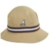 Kangol Stripe Lahinch Cotton Bucket Hat - Oatmeal