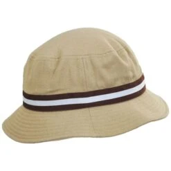 Kangol Stripe Lahinch Cotton Bucket Hat - Oatmeal 6 Kangol Stripe Lahinch Cotton Bucket Hat - Oatmeal -Novel Accessories 467117