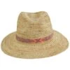 Alexis Crochet Raffia Straw Fedora Hat