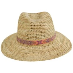 Alexis Crochet Raffia Straw Fedora Hat