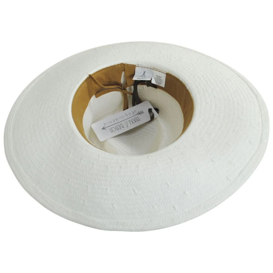 Gianna Shantung Straw Fedora Hat 5 Gianna Shantung Straw Fedora Hat - Image 3