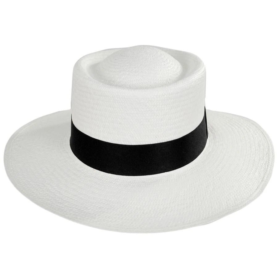 Grade 10 Panama Straw Gambler Hat 3 Grade 10 Panama Straw Gambler Hat