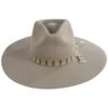 Leigh Wool Felt Wide Brim Fedora Hat - Sand -Novel Accessories 469421