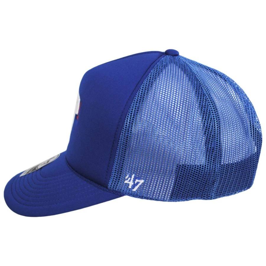 '47 BRAND Texas Rangers MLB Foam Mesh Trucker Snapback Baseball Cap 4 '47 BRAND Texas Rangers MLB Foam Mesh Trucker Snapback Baseball Cap - Image 2