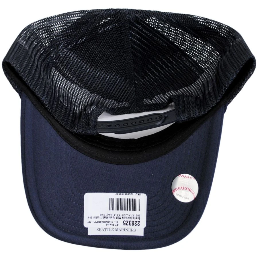 '47 BRAND Seattle Mariners MLB Foam Mesh Trucker Snapback Baseball Cap 5 '47 BRAND Seattle Mariners MLB Foam Mesh Trucker Snapback Baseball Cap - Image 3
