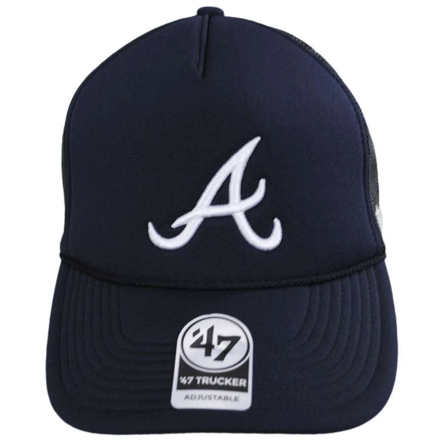 '47 BRAND Atlanta Braves MLB Foam Mesh Trucker Snapback Baseball Cap 3 '47 BRAND Atlanta Braves MLB Foam Mesh Trucker Snapback Baseball Cap