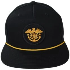 Global MP Cotton Snapback Baseball Cap - Black