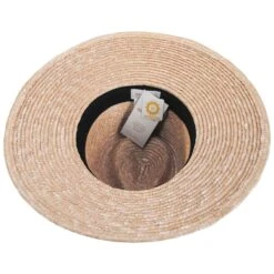 Joanna Wheat Straw Fedora Hat - Tan -Novel Accessories 473292