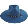 Leigh Wool Felt Wide Brim Fedora Hat - Teal