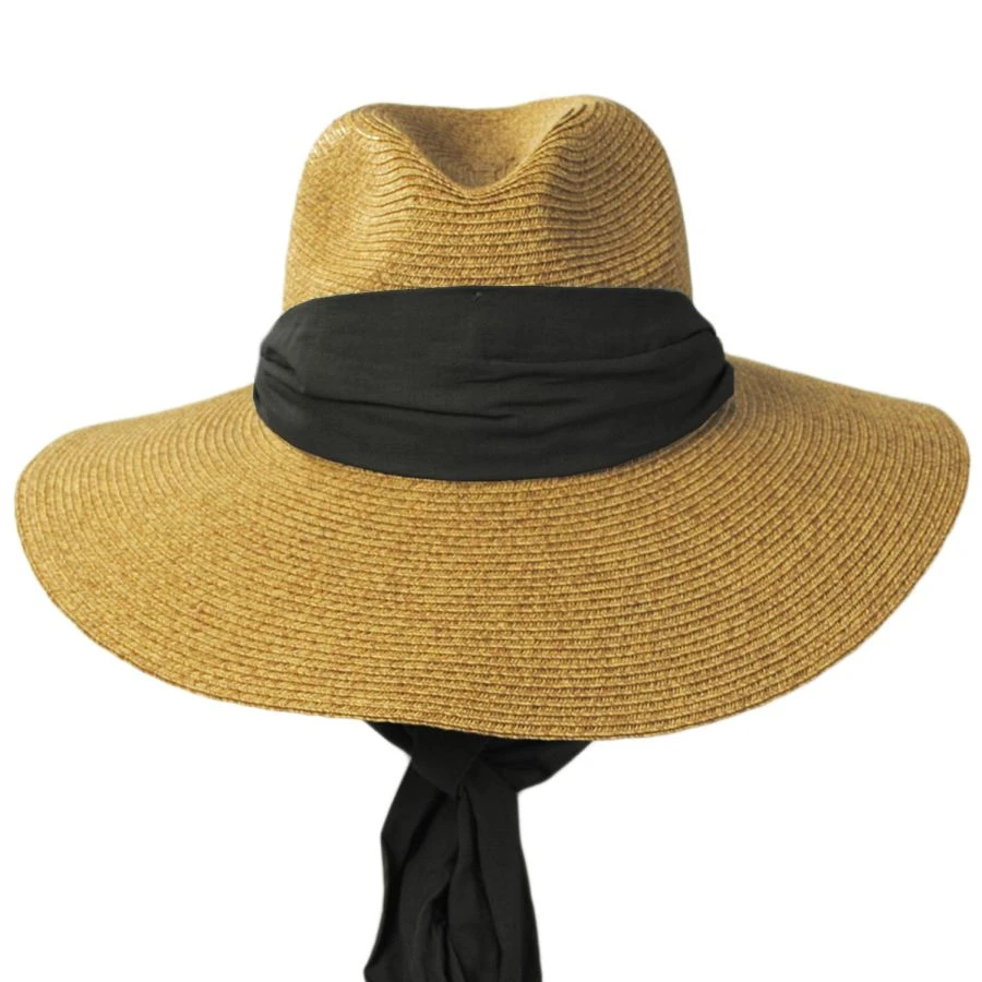Scala Emelia Scarf Toyo Braid Safari Fedora Hat 3 Scala Emelia Scarf Toyo Braid Safari Fedora Hat