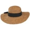 Scala Linen Band Raffia Straw Swinger Hat