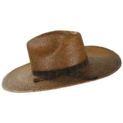 Leigh Palm Straw Fedora Hat - Toffee -Novel Accessories 474255
