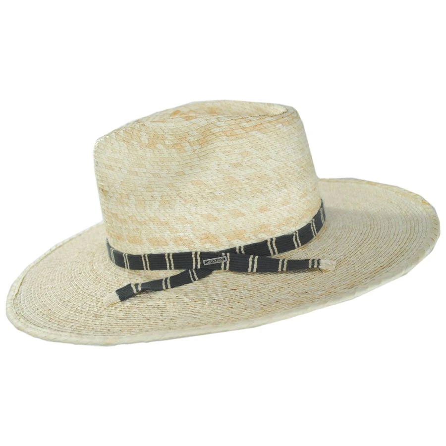 Leigh Palm Straw Fedora Hat - Natural 4 Leigh Palm Straw Fedora Hat - Natural - Image 2