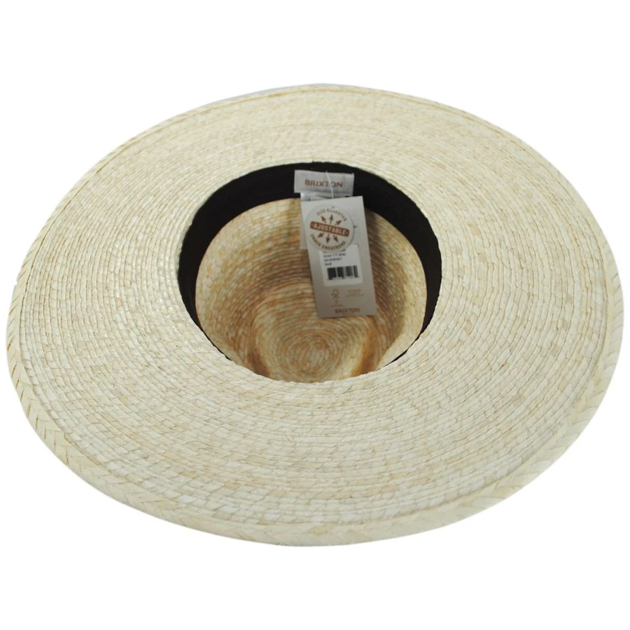 Leigh Palm Straw Fedora Hat - Natural 5 Leigh Palm Straw Fedora Hat - Natural - Image 3