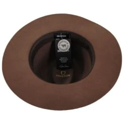 Wesley Wool Felt Floppy Fedora Hat - Dark Tan 7 Wesley Wool Felt Floppy Fedora Hat - Dark Tan -Novel Accessories 474591