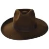 Reno Wool Felt Fedora Hat - Coffee