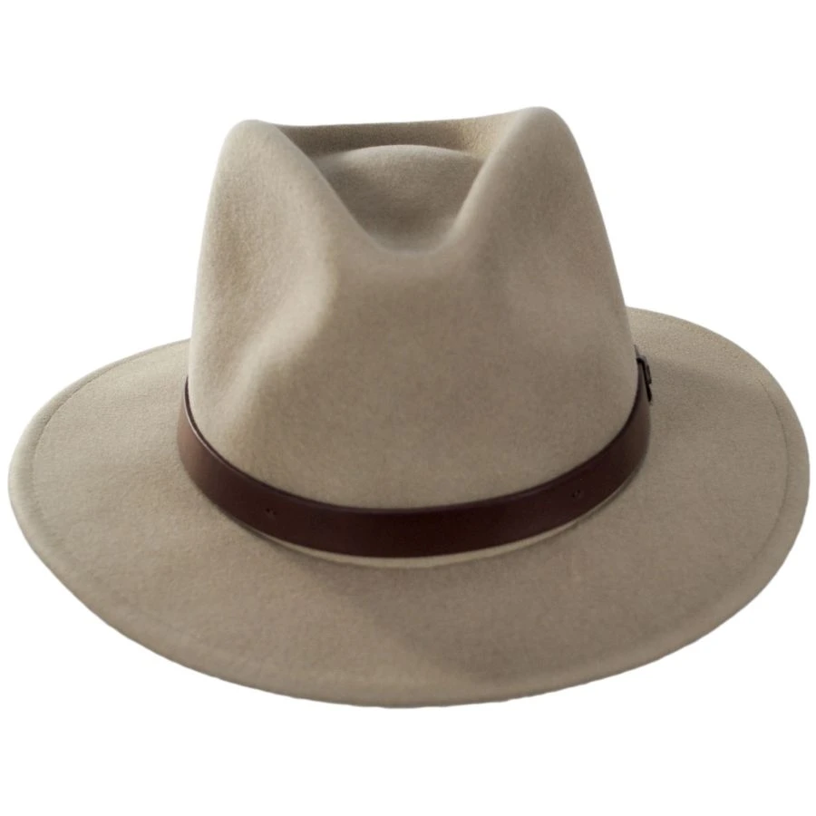 Messer Wool Felt Fedora Hat - Sand 3 Messer Wool Felt Fedora Hat - Sand