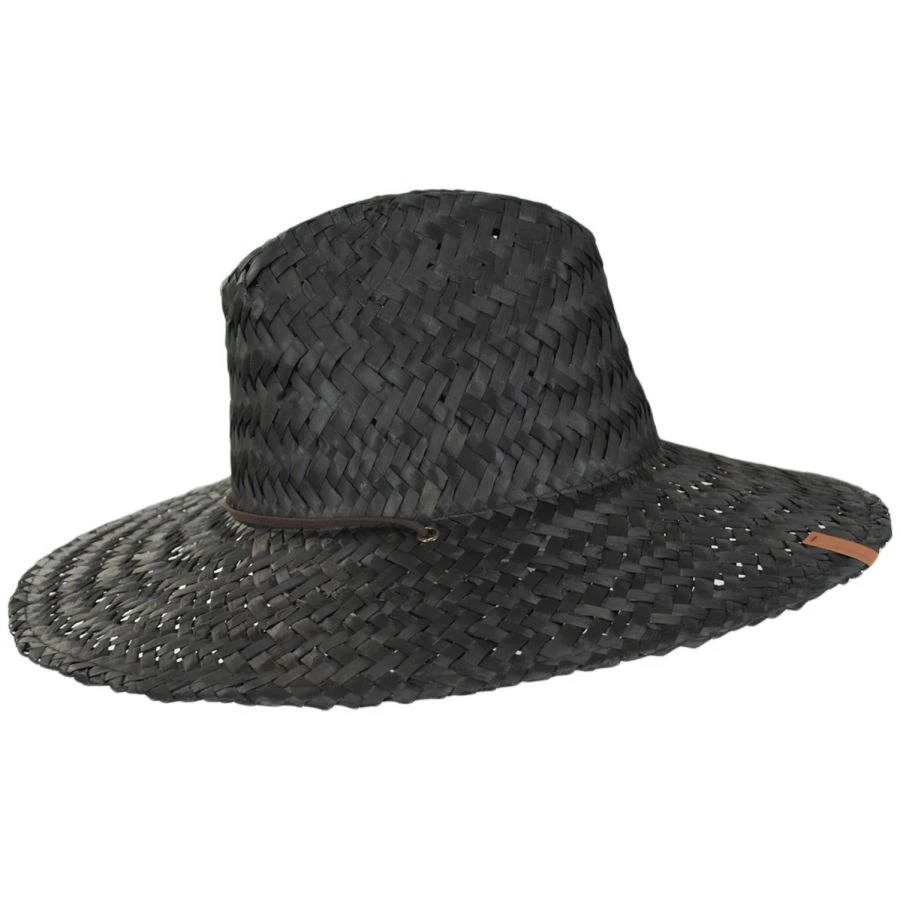 Bells II Palm Leaf Straw Lifeguard Hat - Black 4 Bells II Palm Leaf Straw Lifeguard Hat - Black - Image 2