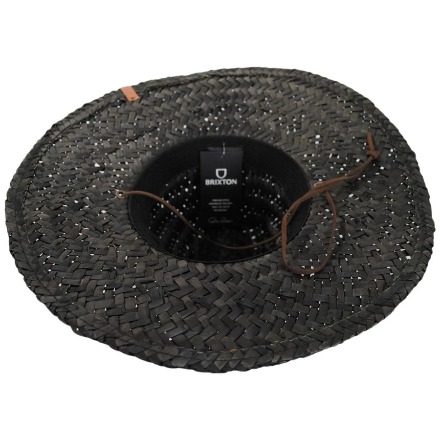 Bells II Palm Leaf Straw Lifeguard Hat - Black 5 Bells II Palm Leaf Straw Lifeguard Hat - Black - Image 3