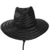 Messer Palm Leaf Straw Lifeguard Hat - Black