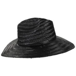 Messer Palm Leaf Straw Lifeguard Hat - Black 6 Messer Palm Leaf Straw Lifeguard Hat - Black -Novel Accessories 475100