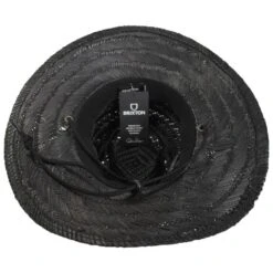 Messer Palm Leaf Straw Lifeguard Hat - Black 7 Messer Palm Leaf Straw Lifeguard Hat - Black -Novel Accessories 475103