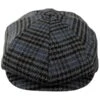 Brood Houndstooth Plaid Newsboy Cap - Heather Gray -Novel Accessories 475691